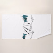 Ski je later de scènewinter badhanddoek (Badhanddoek)