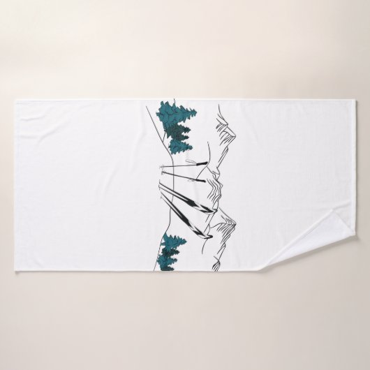 Ski je later de scènewinter badhanddoek (Badhanddoek)