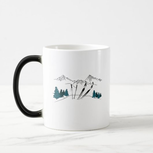Ski je later de scènewinter magische mok (Links)