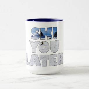 Ski Je Later Grappig Skien Winter Sport Cadeau Mok