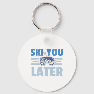 Ski Je Later Grappige Skiloper Koele Snowboarder B Sleutelhanger