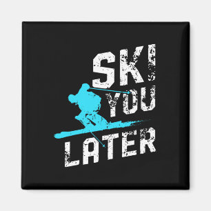 Ski je later skiën snowboarden leuke skiër grappig magneet