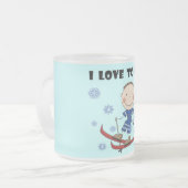 Ski - Jongen T-shirts en cadeautjes Matglas Koffiemok (Voorkant links)