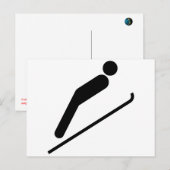 Ski Jump Briefkaart (Voorkant / Achterkant)