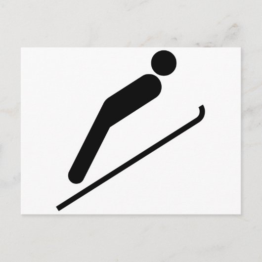 Ski Jump Briefkaart (Voorkant)