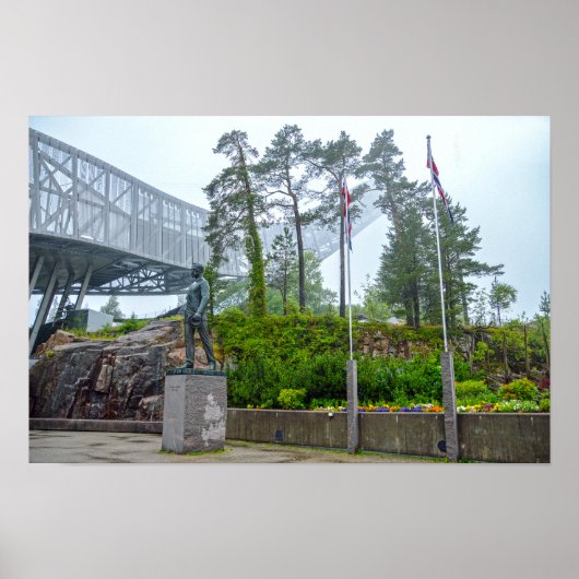 Ski Jump in Oslo, Noorwegen Poster (Voorkant)