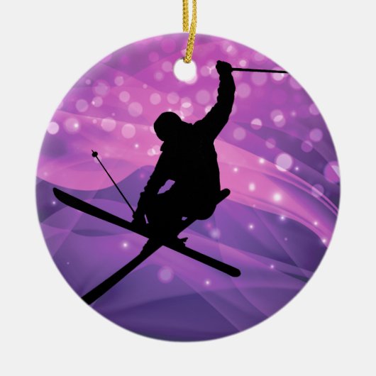 Ski Jump Keramisch Ornament (Voorkant)