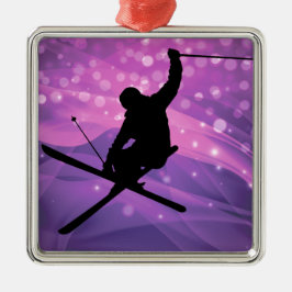 Ski Jump Metalen Ornament
