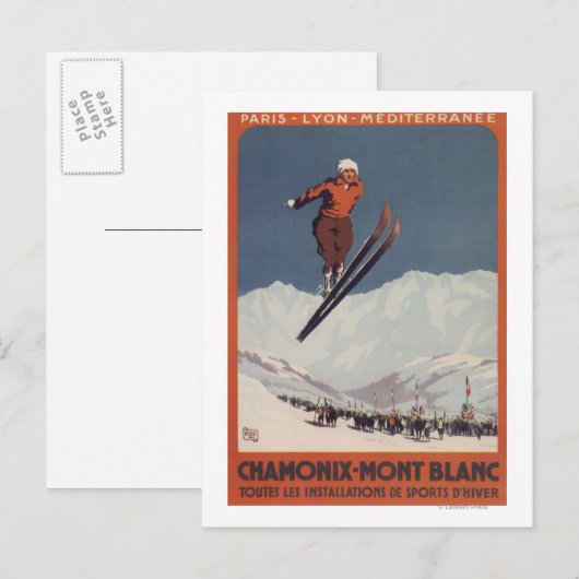 Ski Jump - PLM Olympic Promo Poster Briefkaart (Voorkant / Achterkant)