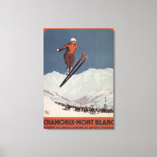 Ski Jump - PLM Olympic Promo Poster Canvas Afdruk