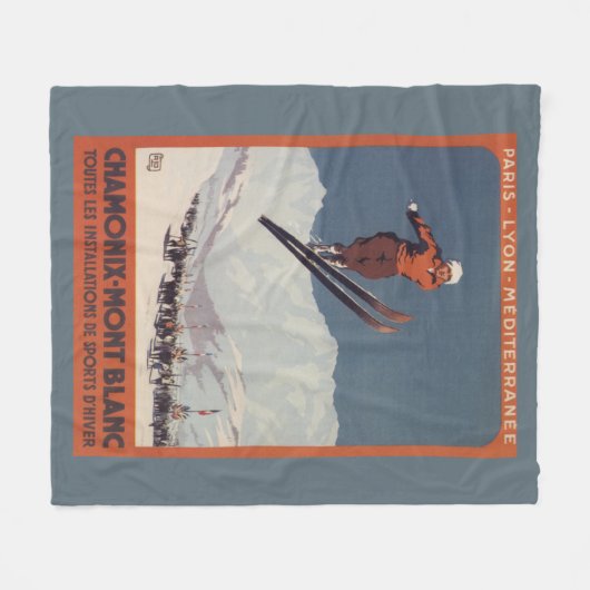 Ski Jump - PLM Olympic Promo Poster Fleece Deken (Voorkant (Horizontaal))