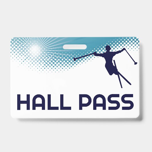 Ski Jump Teacher Hall Pass Badge (Voorzijde)