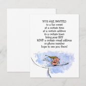 Ski Jump Varken Vakantiefeest Aankondigingen (Voorkant / Achterkant)