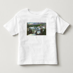 Ski Jumper gaat van de Olympische Ski Hill af Kinder Shirts