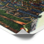 Ski Jumper gaat van de Olympische Ski Hill af Poster (Hoek)