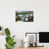 Ski Jumper gaat van de Olympische Ski Hill af Poster (Thuiskantoor)