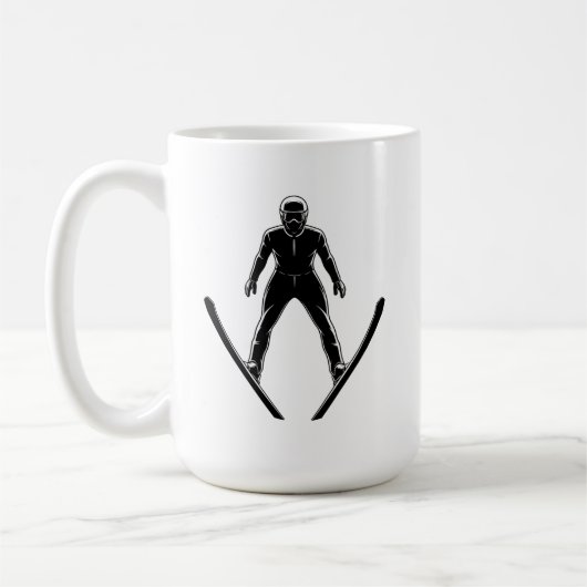 Ski Jumper Silhouette Koffiemok (Links)