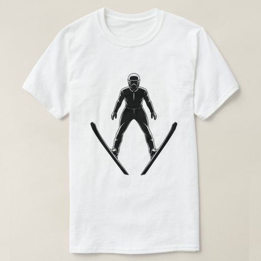 Ski Jumper Silhouette T-shirt (Design voorkant)