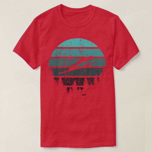 Ski Jumper Ski Jumping Retro T-shirt (Design voorkant)