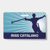 Ski Jumper Teacher Hall Pass Badge (Achterkant)