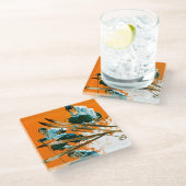 Ski Jumpers door Ski Weld Glazen Onderzetter (Schuin)