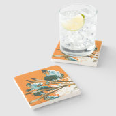 Ski Jumpers door Ski Weld Stenen Onderzetter (Zijkant)