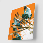 Ski Jumpers door Ski Weld Vierkante Klok (Hoek)