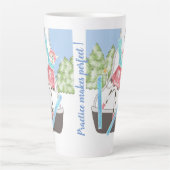 Ski Jumping Cow met Quote Latte Mok (Voorkant)