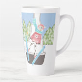 Ski Jumping Cow met Quote Latte Mok (Rechts)