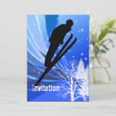 Ski Jumping in sneeuwkringen Kaart (Staand voorkant)