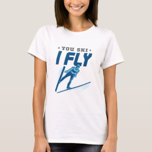 Ski Jumping Jumper die je kiet en ik vlieg T-shirt
