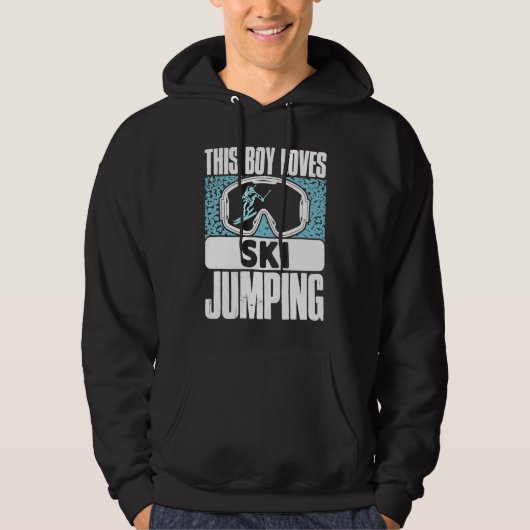 Ski Jumping Lovely Stuff Ski Jumper Ski Jump Winte Hoodie (Voorkant)