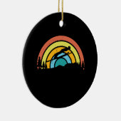 Ski Jumping Retro Keramisch Ornament (Rechts)