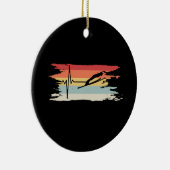 Ski Jumping Retro Keramisch Ornament (Rechts)