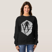 Ski jumping retro ski flying winter sports ski jum trui (Voorkant volledig)