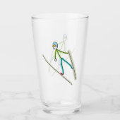 Ski Jumping Stickman Glas (Voorkant)