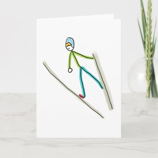 Ski Jumping Stickman Kaart (Voorkant)