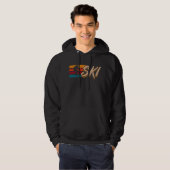  Ski Jumping Vacation Retro Skier Hoodie (Voorkant volledig)