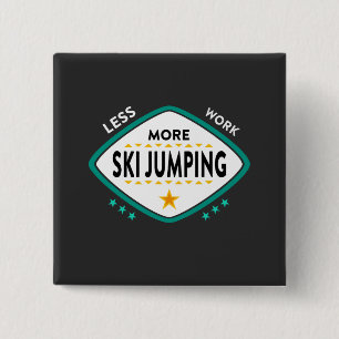 Ski Jumping Vierkante Button 5,1 Cm