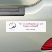 Ski Jumping voor vrouwen Bumpersticker (Op auto)