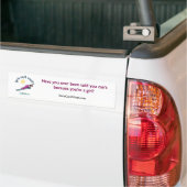Ski Jumping voor vrouwen Bumpersticker (Op Truck)