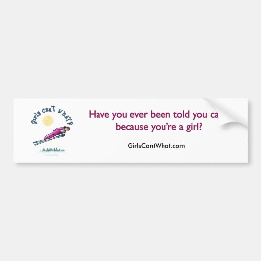 Ski Jumping voor vrouwen Bumpersticker (Voorkant)
