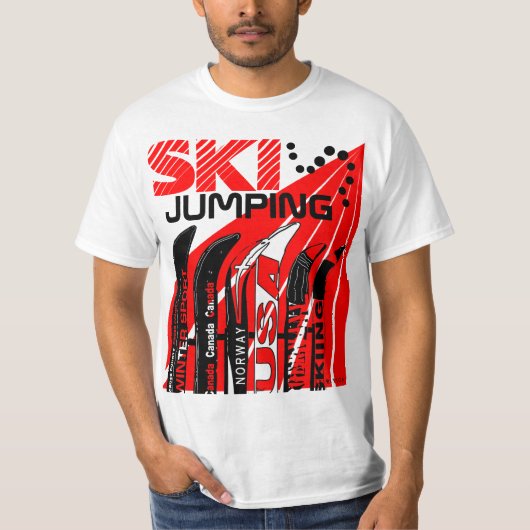 Ski Jumping Winter Sport Snowblade T-shirt (Voorkant)