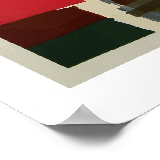  Ski Jungfrau Zwitserland Reisposter Art Poster (Hoek)