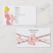 Ski Kaart-Blond Visitekaartje (Voorkant / Achterkant)