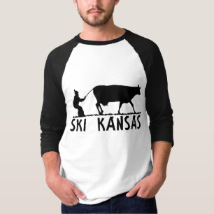 Ski Kansas - Zwart T-shirt