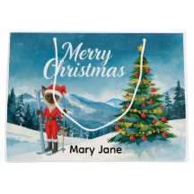 Ski Kerstmis voor Santa Siamese Cat Lovers Snowy