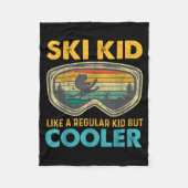 Ski Kid Like A Regular Kid But Cooler Skiing Lover Fleece Deken (Voorkant)