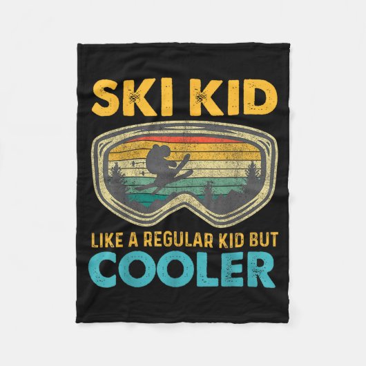 Ski Kid Like A Regular Kid But Cooler Skiing Lover Fleece Deken (Voorkant)