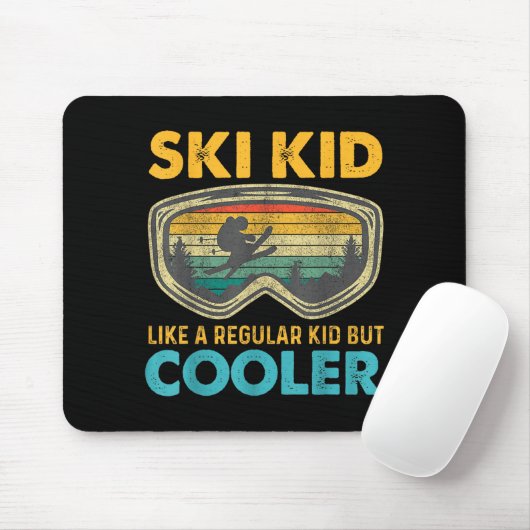 Ski Kid Like A Regular Kid But Cooler Skiing Lover Muismat (Met muis)
